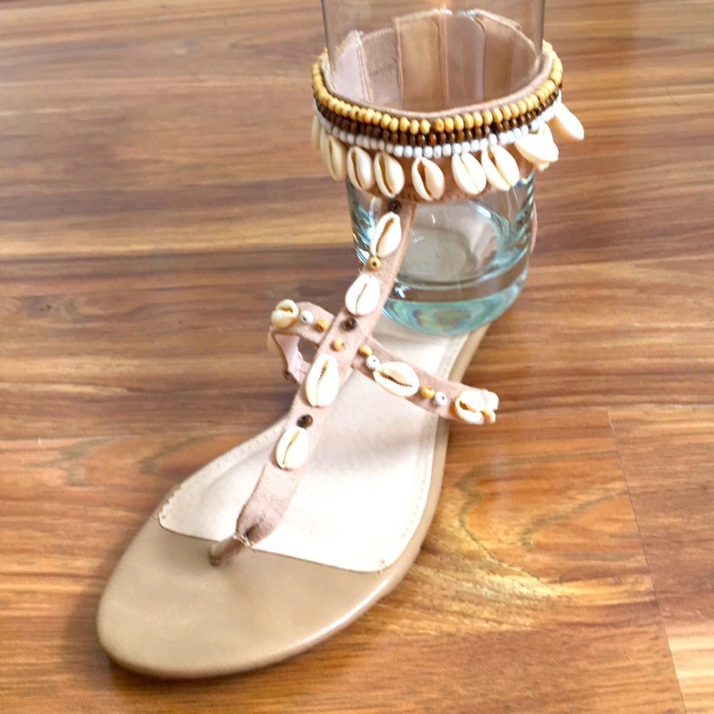 Bohemian seashell sandals